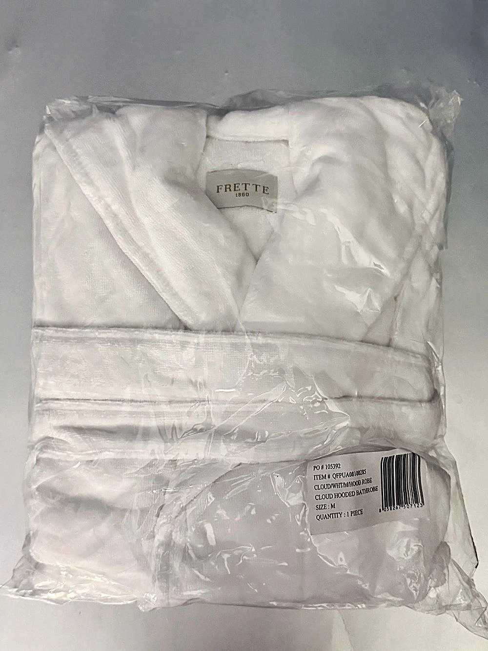Frette Cloud Hooded Bathrobe Hooded Bathrobe White Size Medium NWT